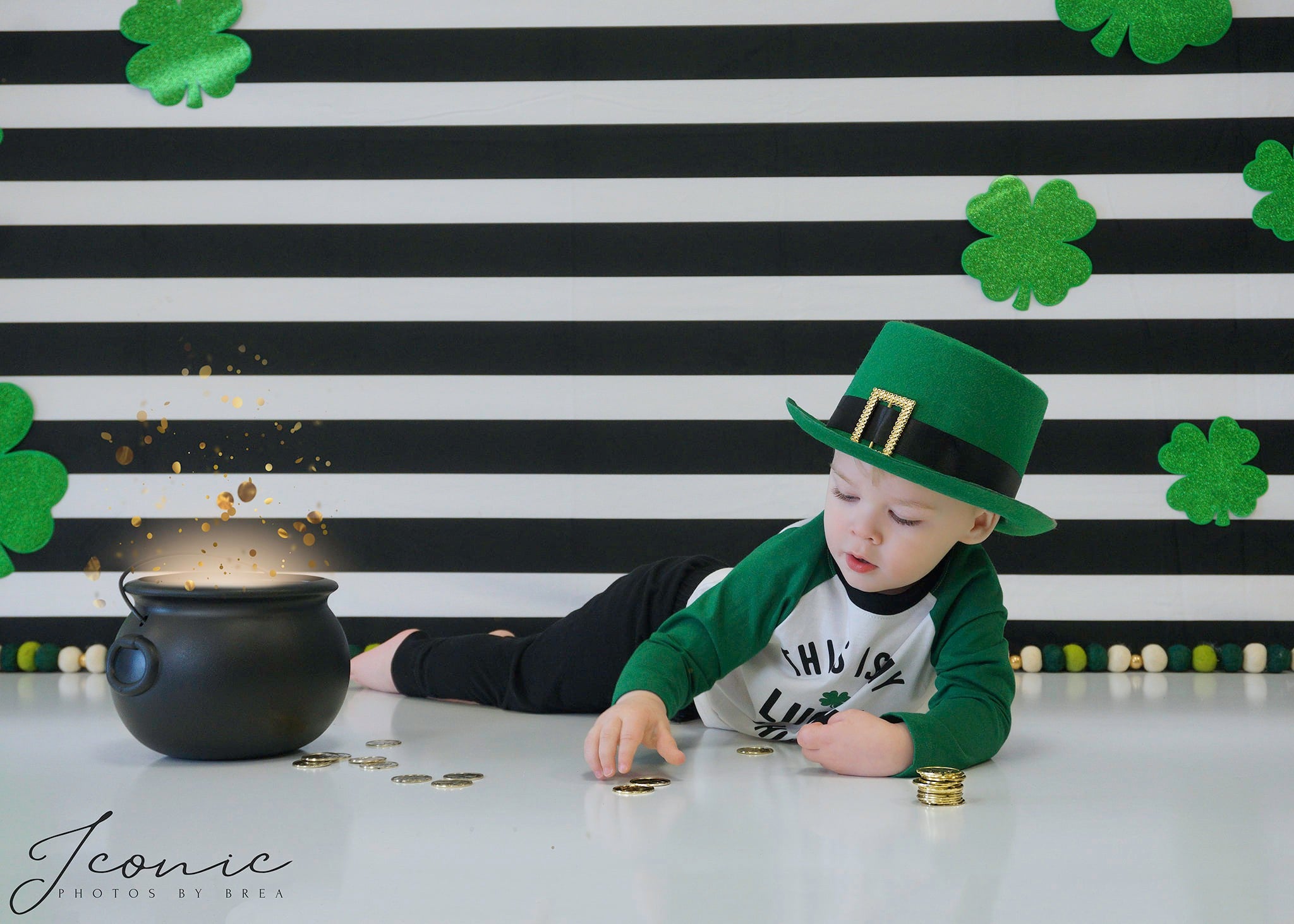 Kate Rayures Noir & Blanc Fête Anniversaire Toile de fond pour la photographie - Kate Backdrop FR