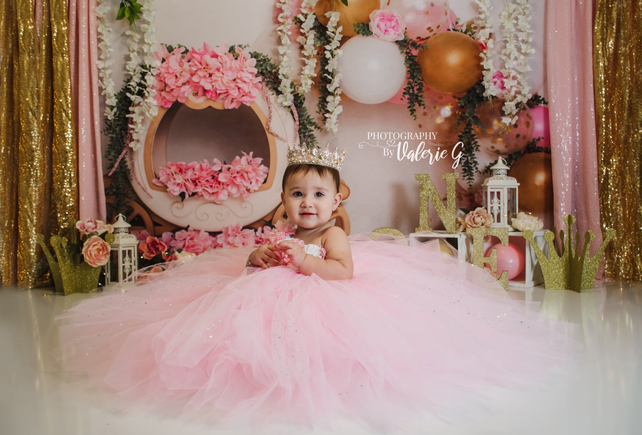 Kate Cake smash Fleurs Ballon Enfant Toile de fond conçue par Lisa B - Kate Backdrop FR