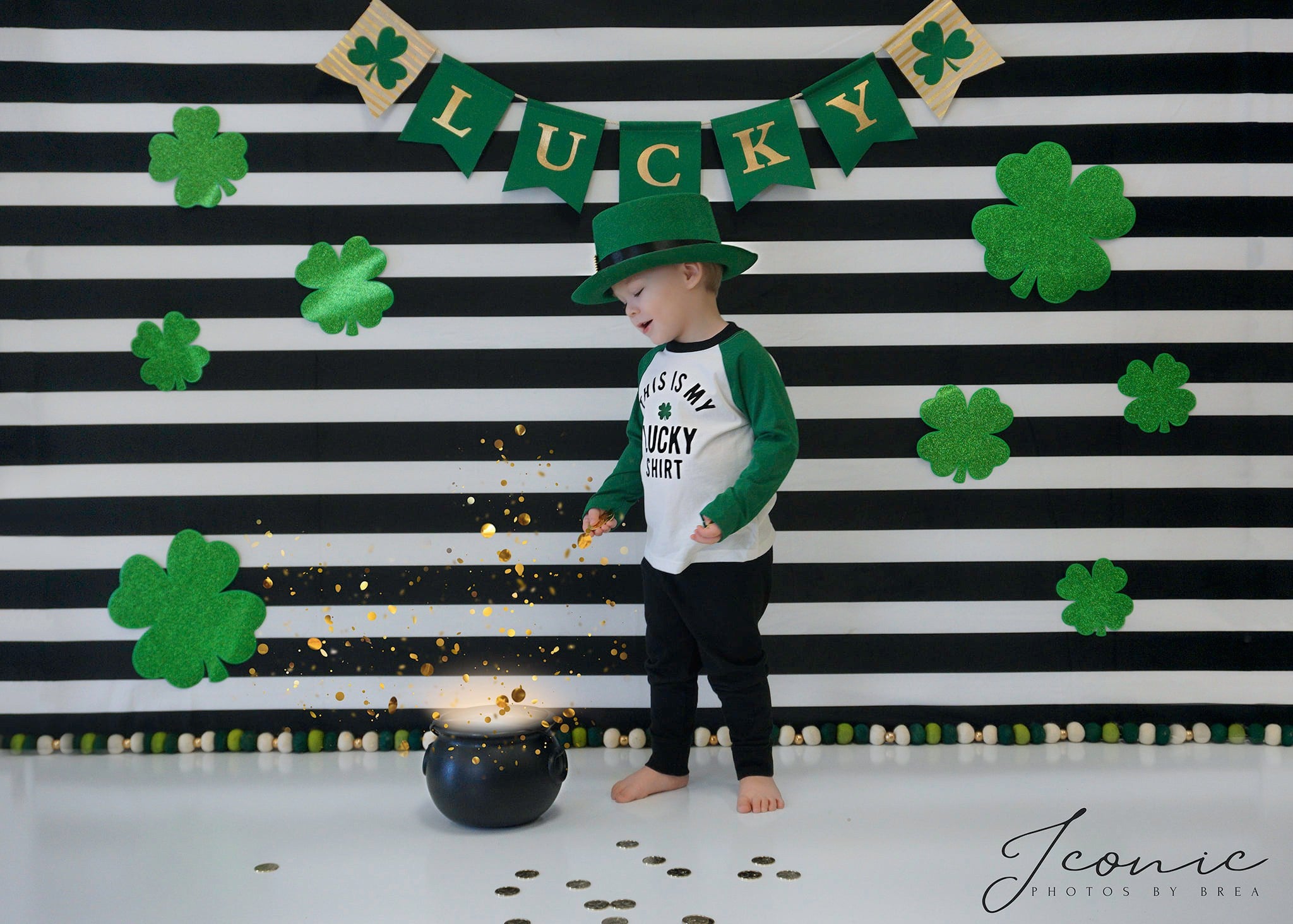 Kate Rayures Noir & Blanc Fête Anniversaire Toile de fond pour la photographie - Kate Backdrop FR