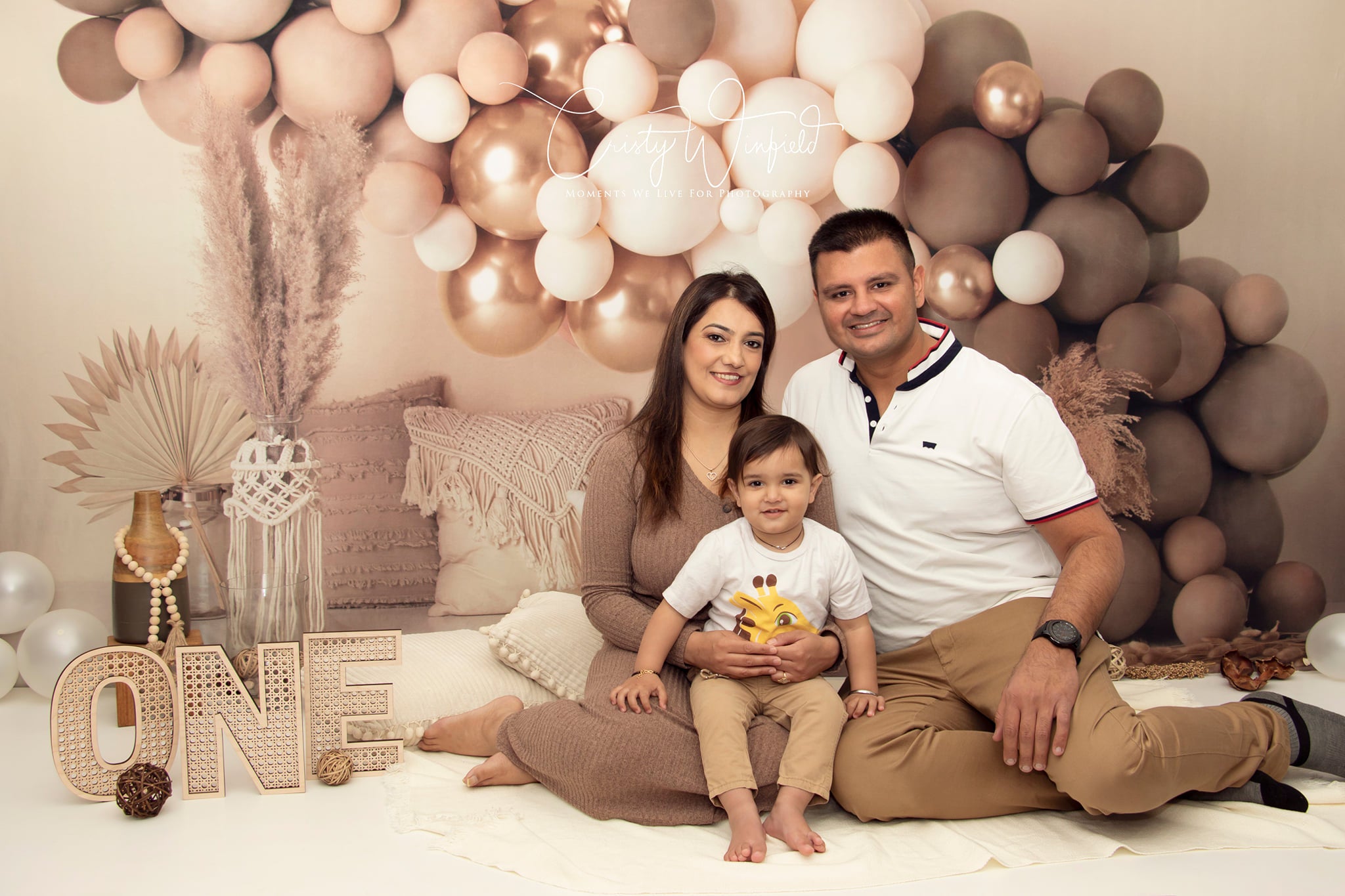 Kate Ballons Boho Macramé Oreillers Toile de fond Conçu par Mandy Ringe - Kate Backdrop FR