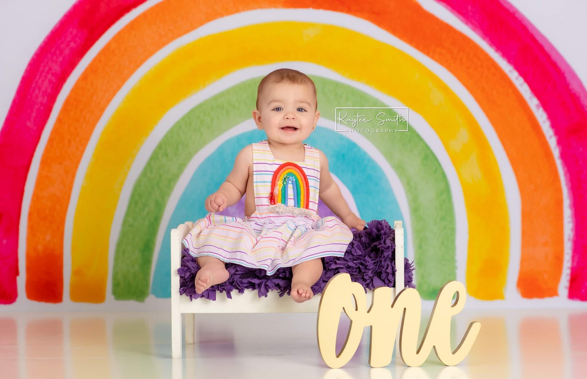 Kate aquarelle arc-en-fond conçu par Mandy Ringe - Kate Backdrop FR