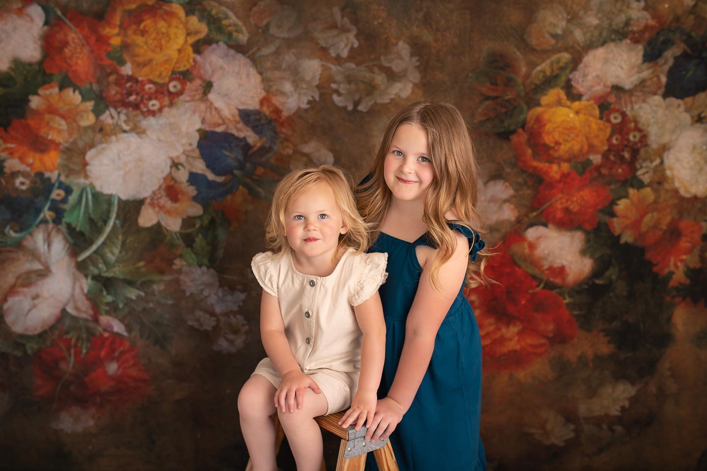 Kate Beaux-Arts Fleurs Rétro Toile de fond pour la photographie - Kate Backdrop FR