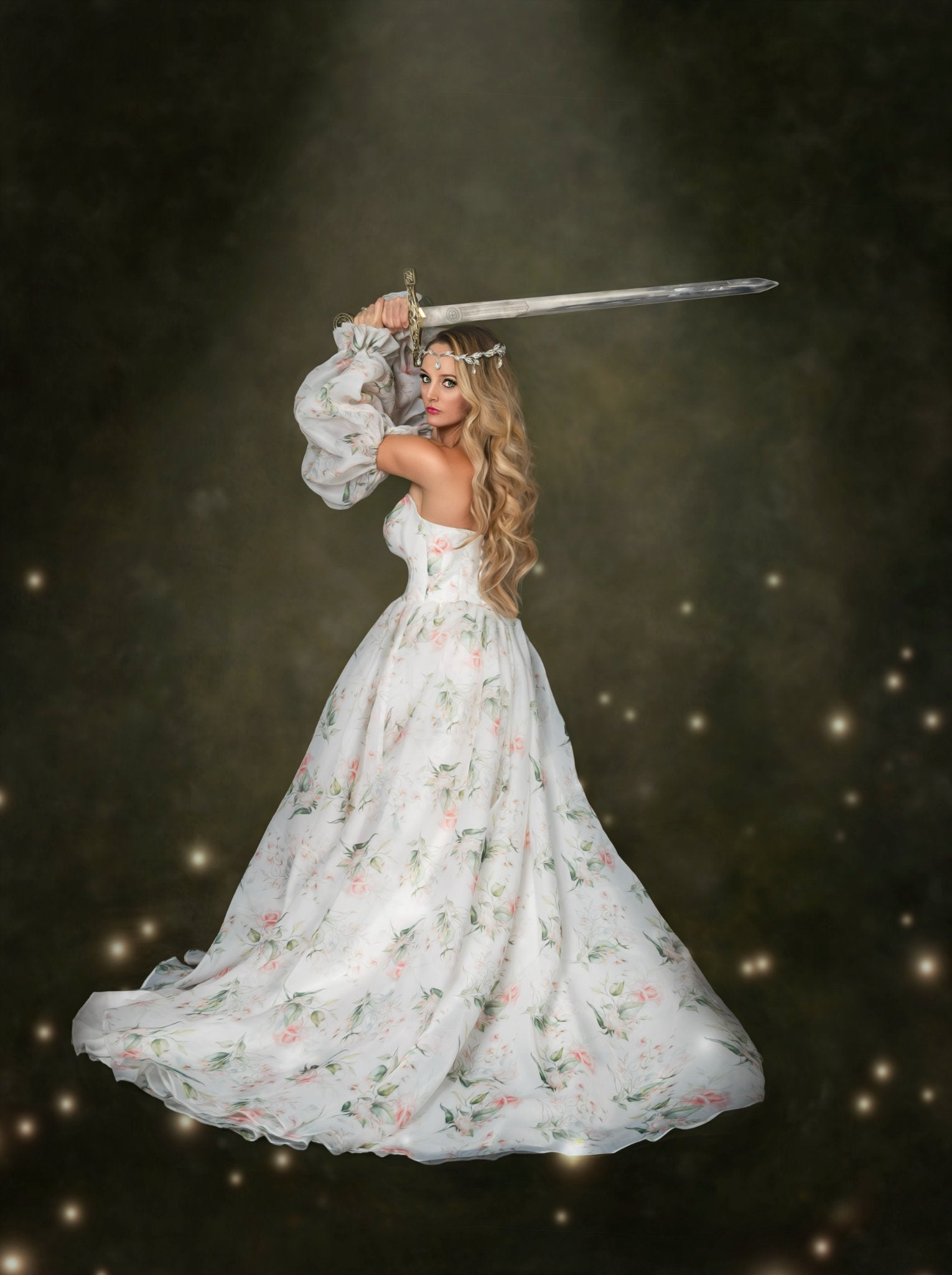 Kate Abstrait Texture Vert et Marron Profond Portrait Toile de fond pour la photographie - Kate Backdrop FR