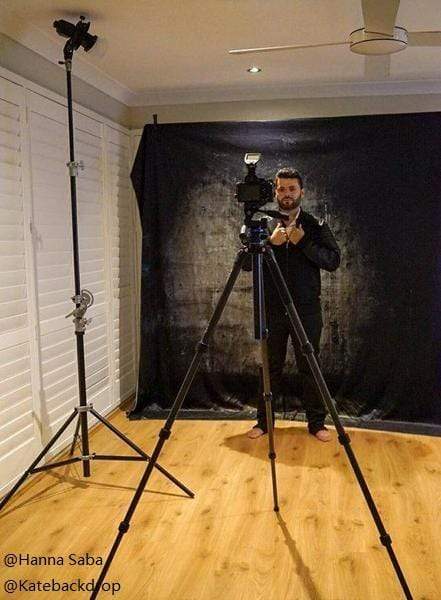 Katebackdrop:Kate Abstract Textured Dark Iron Concrete Wall liked Vintage Backdrop for Photography