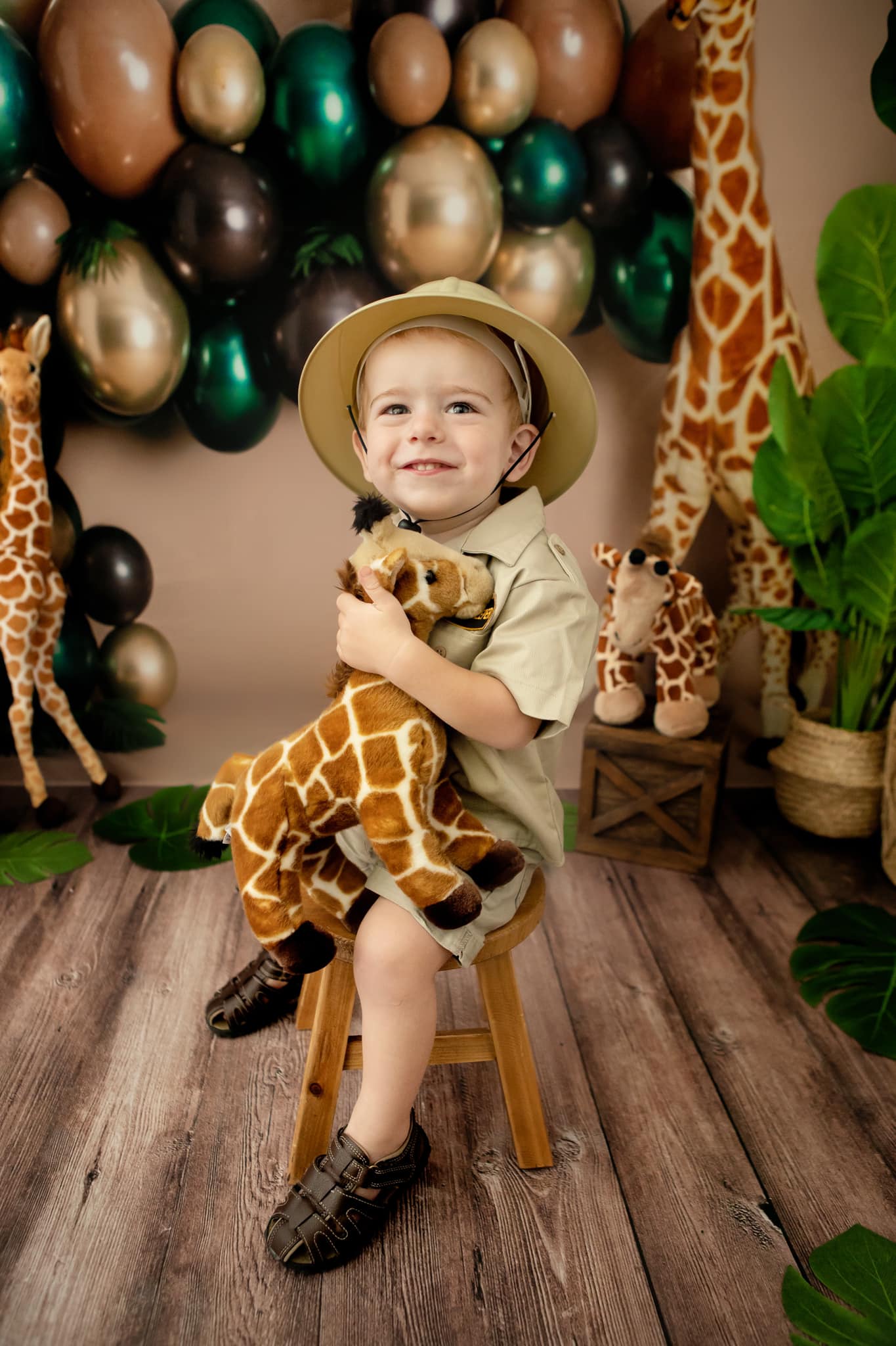 Kate Girafe Ballons Anniversaire Toile de fond conçue par Rose Abbas - Kate Backdrop FR