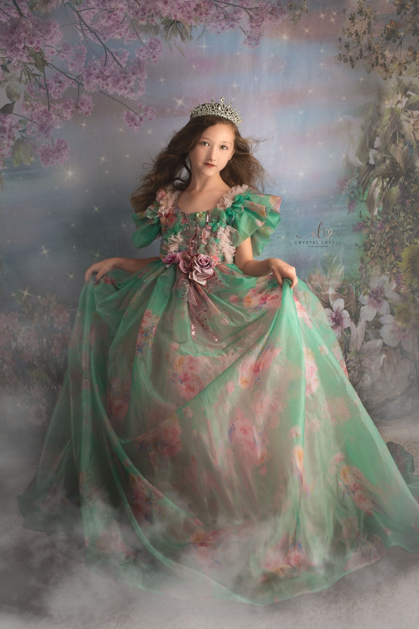 Kate Vintage Fleur Bokeh Printemps Toile de fond conçue par JFCC - Kate Backdrop FR