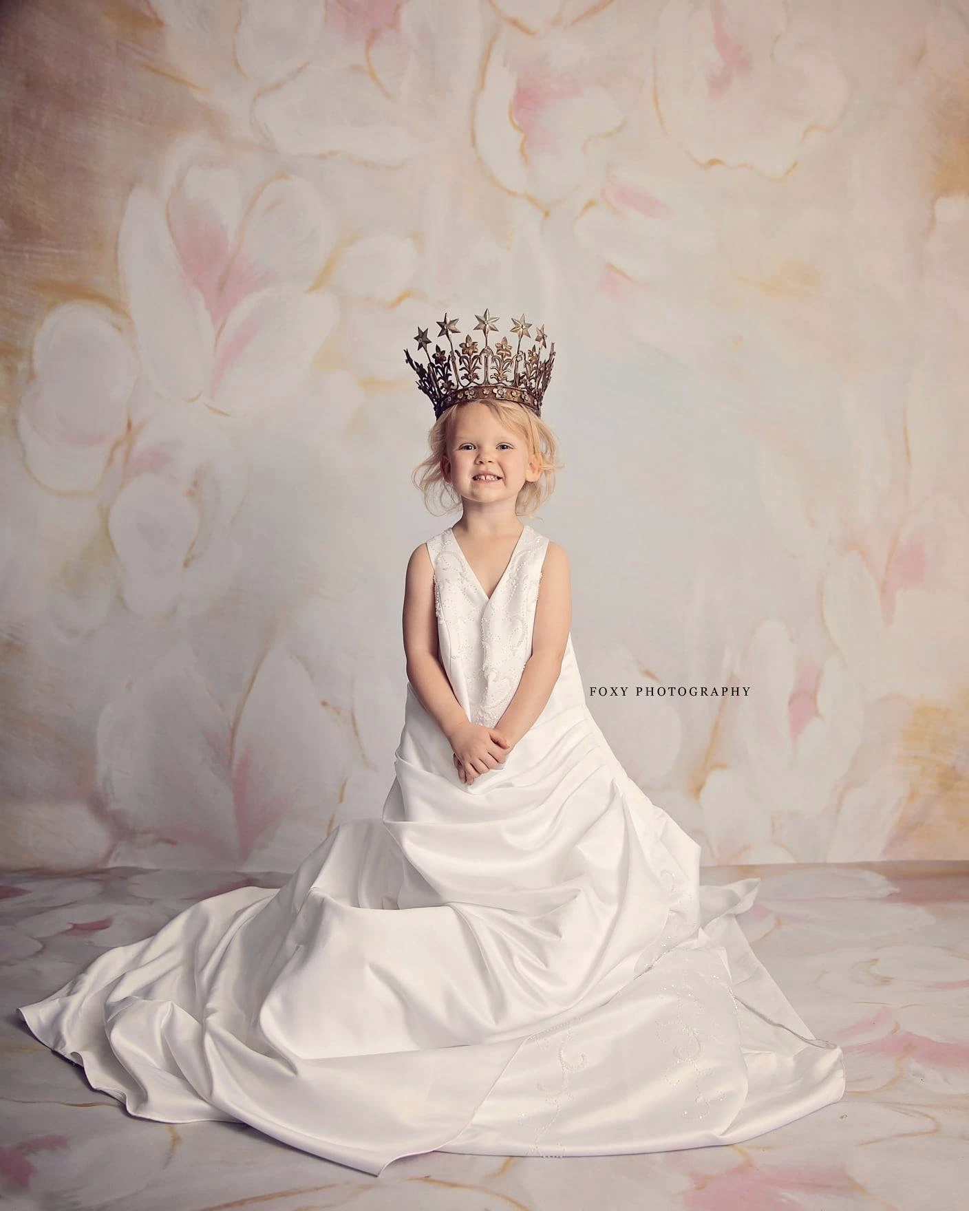 Kate Beaux-arts Fleurs blanches Portrait Toile de fond pour la photographie - Kate Backdrop FR