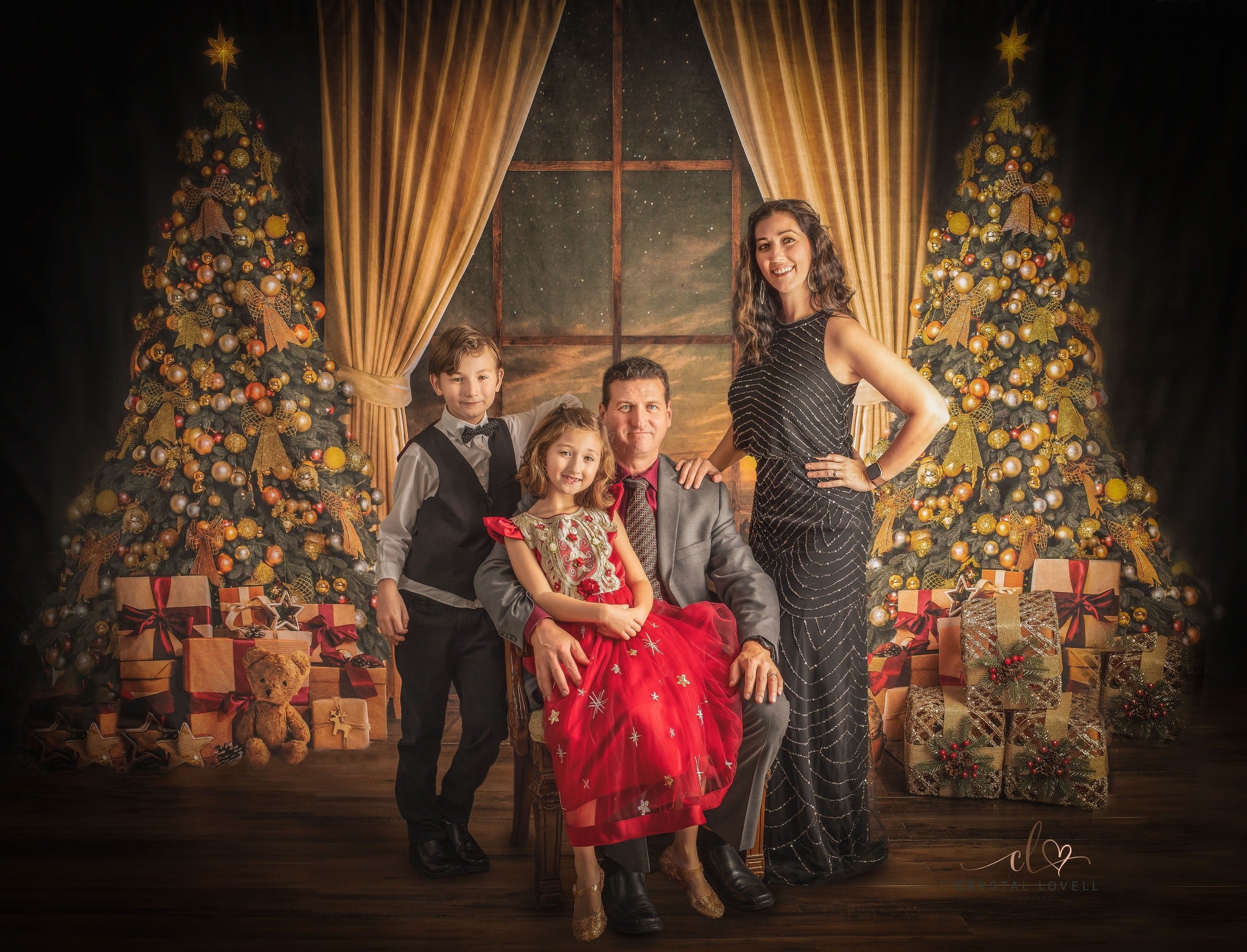 Kate Fenêtre Arbres de Noël Chaud Toile de fond pour la photographie - Kate Backdrop FR