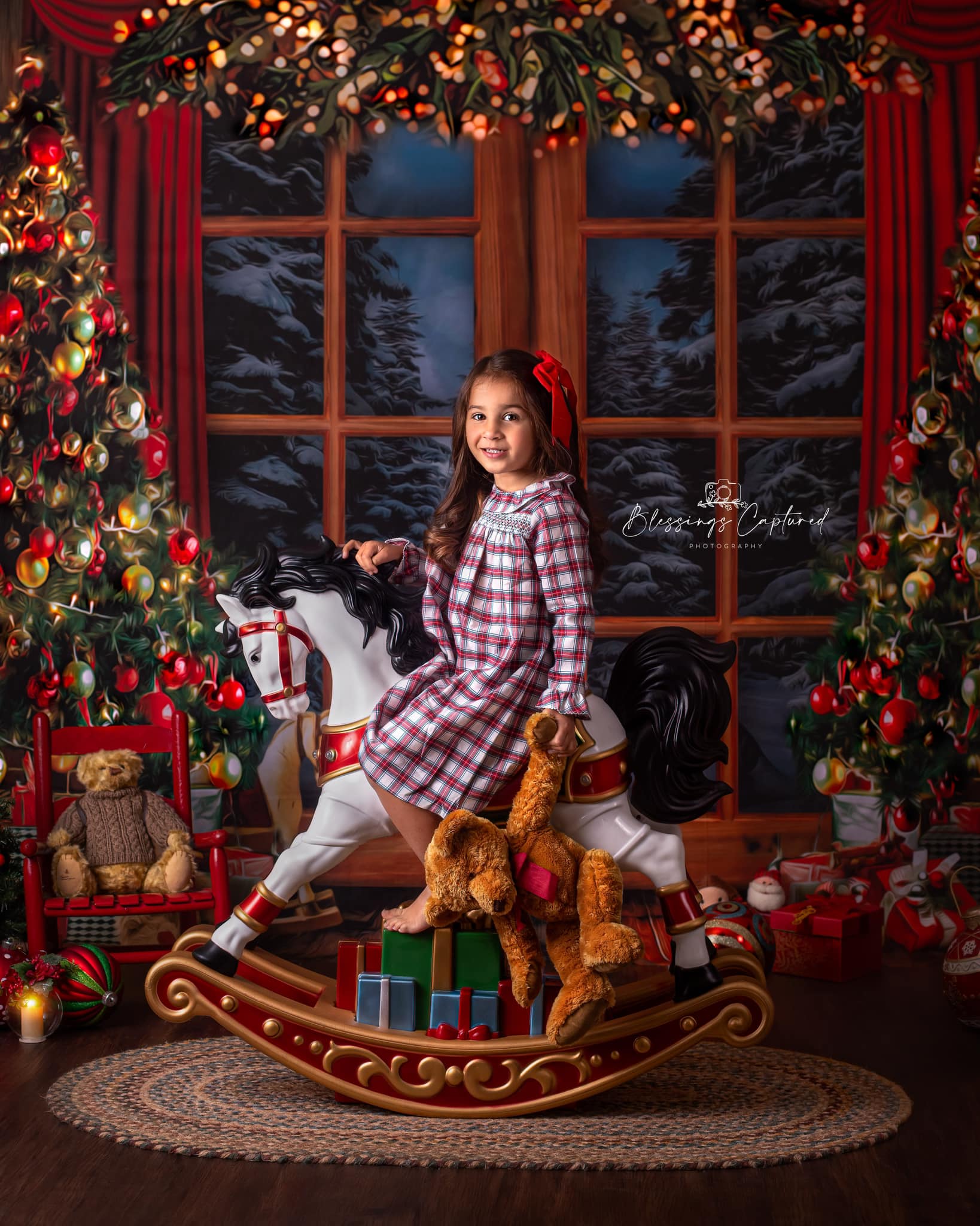 Kate Arbres Fenêtre Noël Toile de fond pour la photographie - Kate Backdrop FR