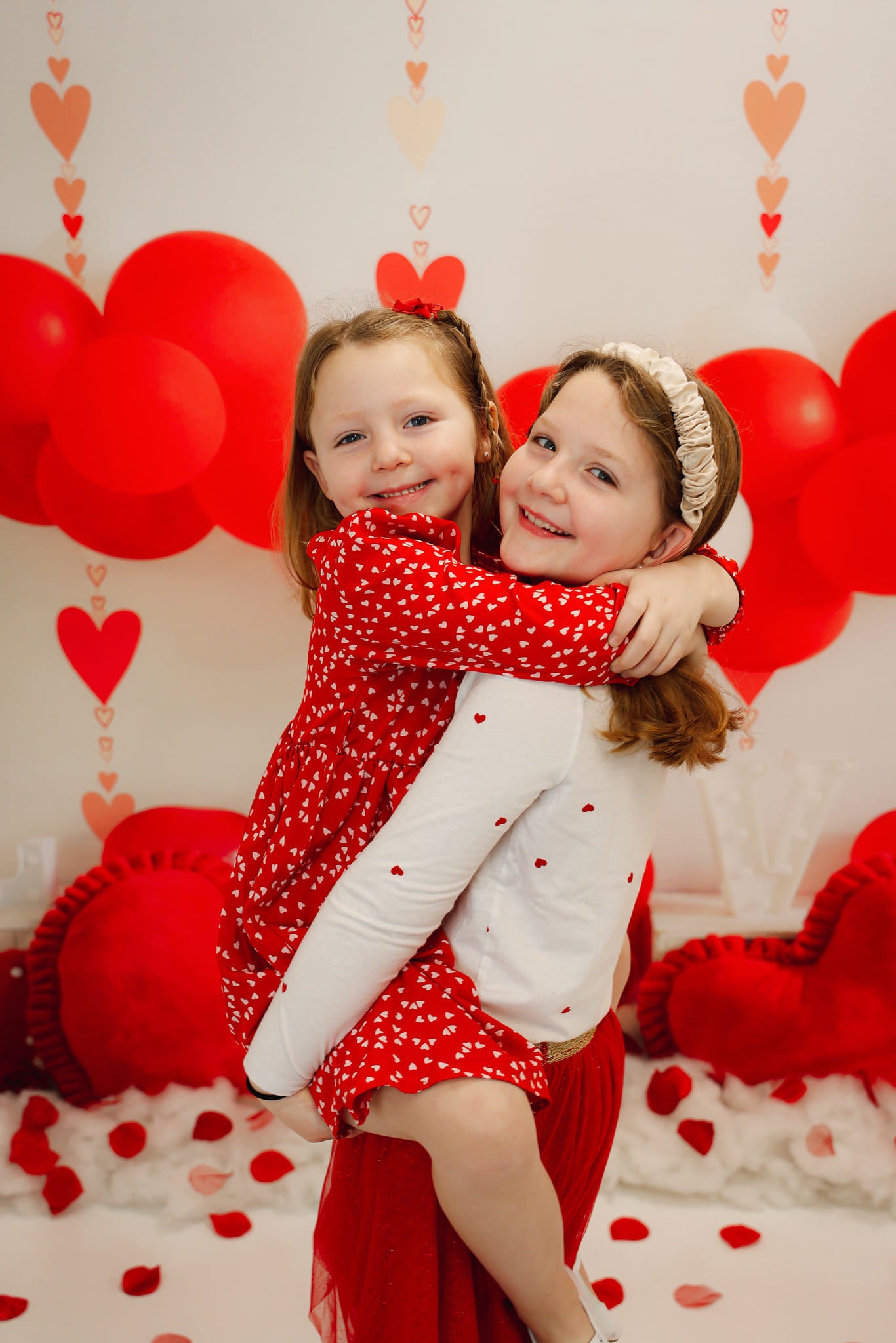Kate Saint Valentin Ballons Amour Coeur Toile de fond conçue par Uta Mueller - Kate Backdrop FR