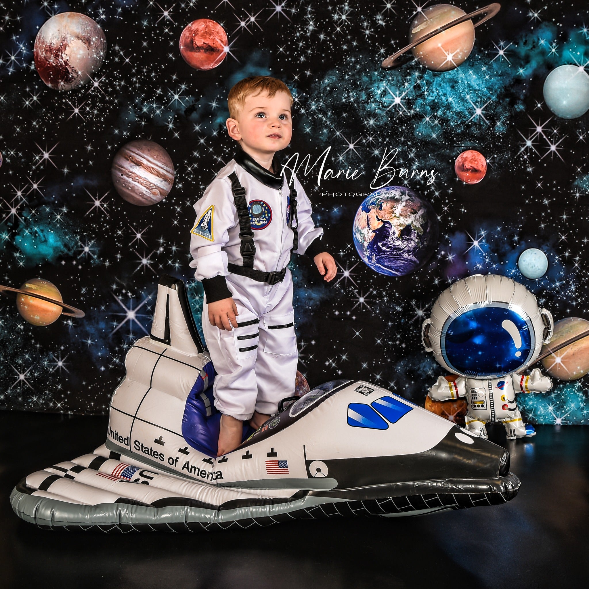 Kate Étoiles Astéroïdes Espace cosmique Planètes Toile de fond conçu par GQ - Kate Backdrop FR