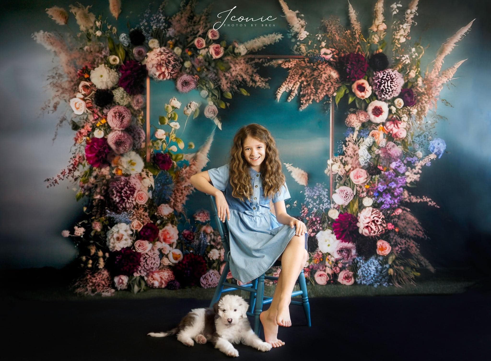 Kate Cadre Beaux-Arts Fleurs Printemps Toile de fond conçue par Mini MakeBelieve - Kate Backdrop FR