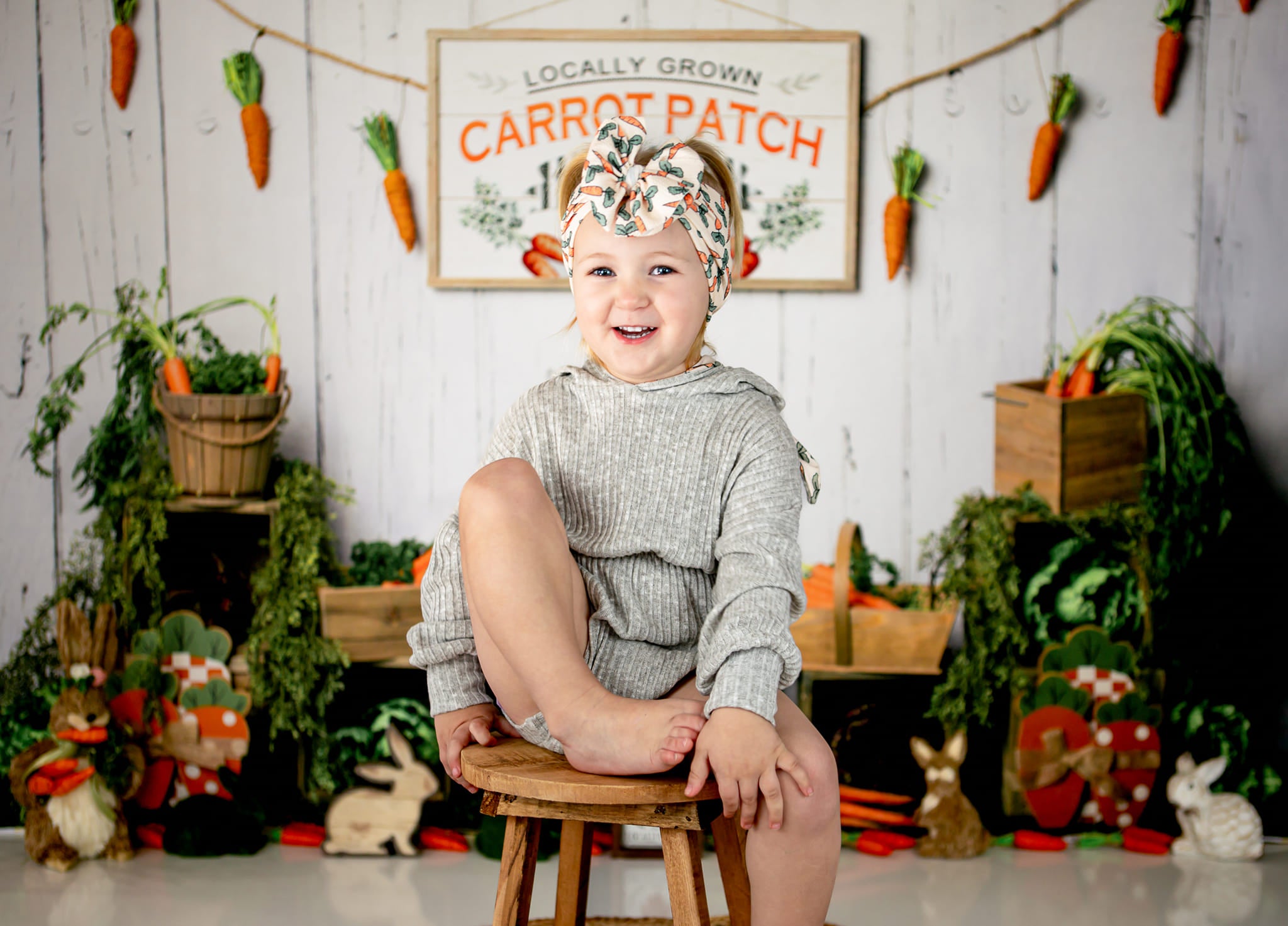 Kate Pâques Tranches de Carottes Toile de fond conçu par Megan Leigh - Kate Backdrop FR