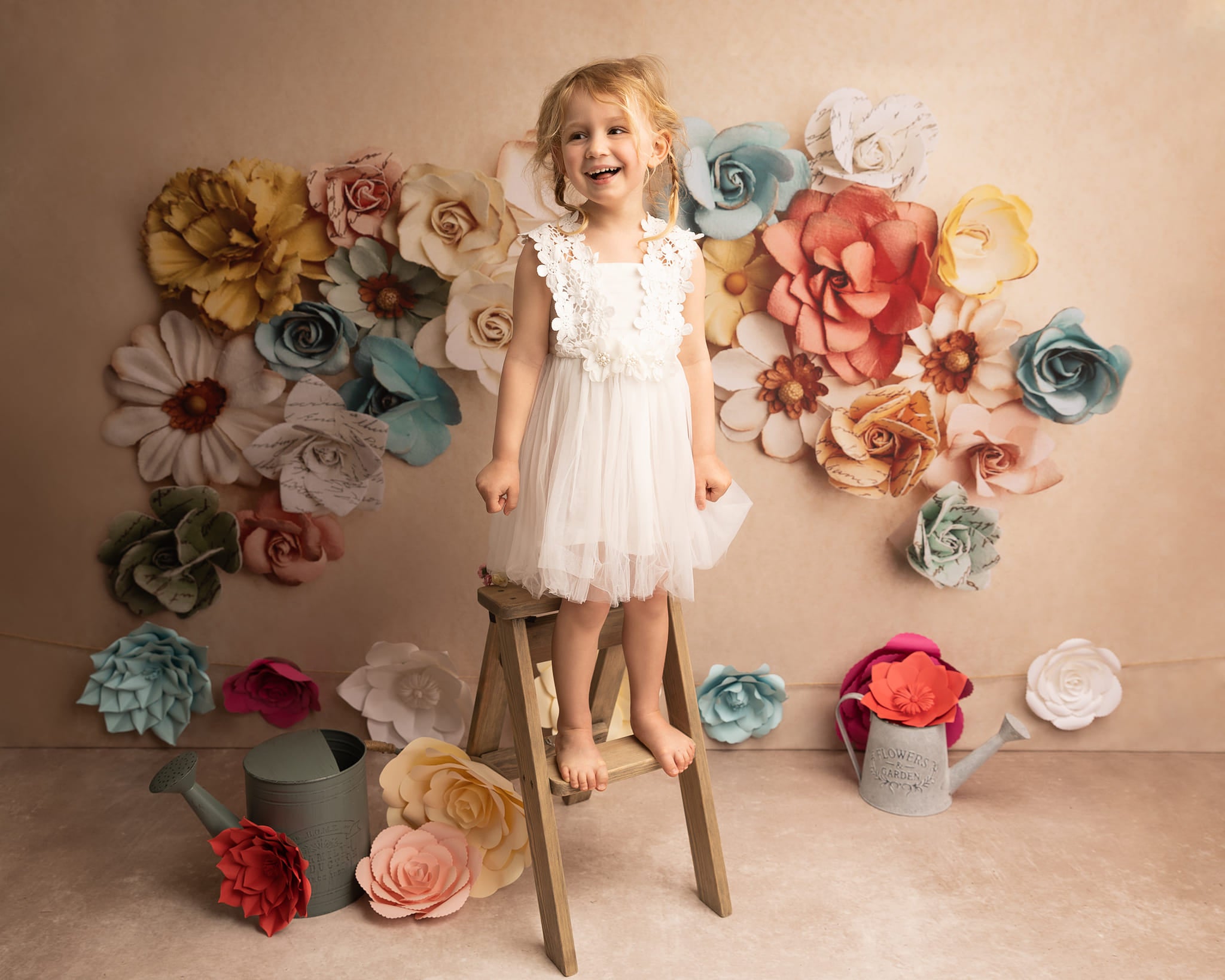 Kate Fleurs murales 3D Toile de fond pour la photographie conçue par Melissa King - Kate Backdrop FR