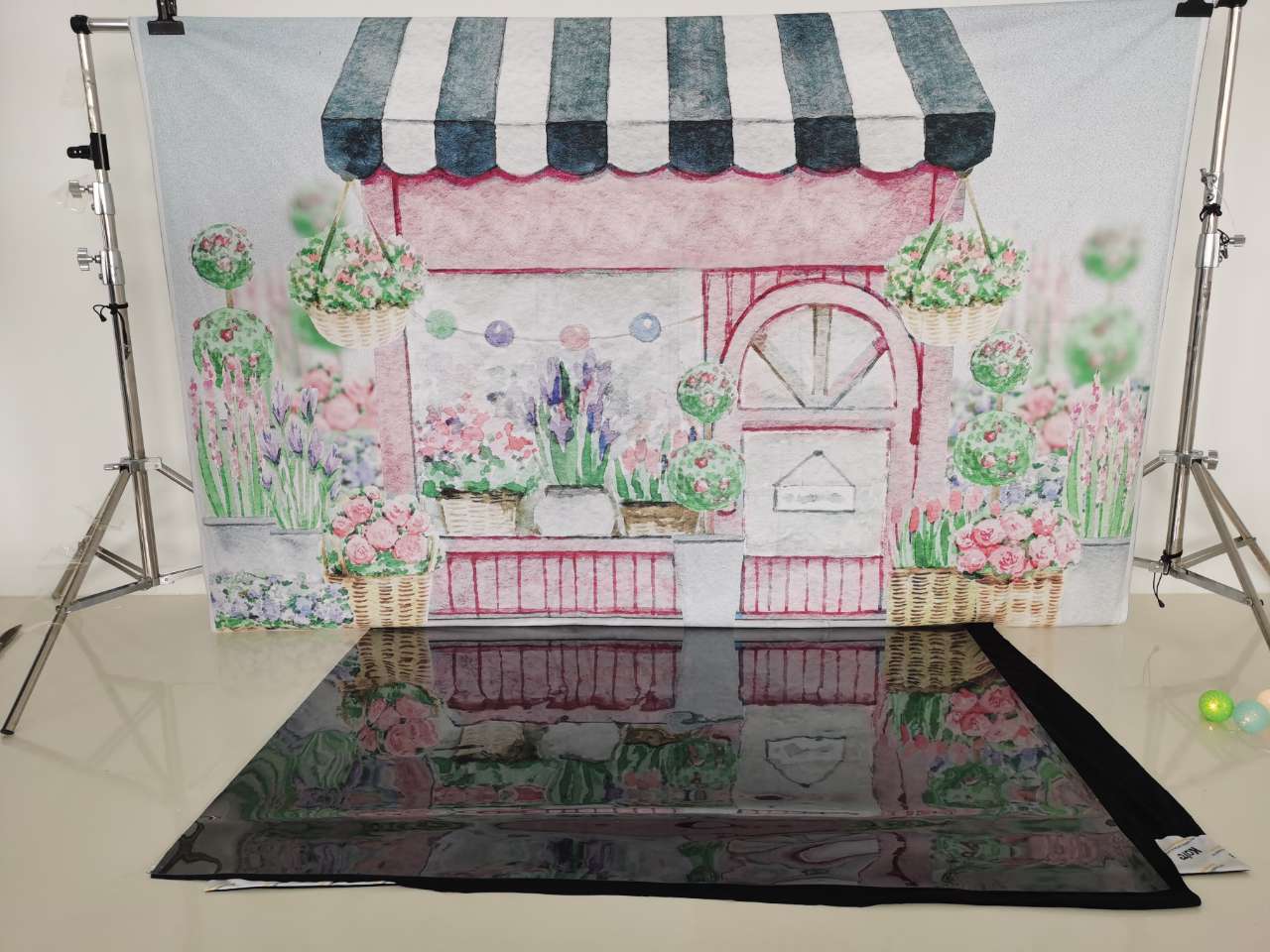 Kate Tapis de sol en Caoutchouc PVC Transparent réfléchissant pour la photographie - Kate Backdrop FR