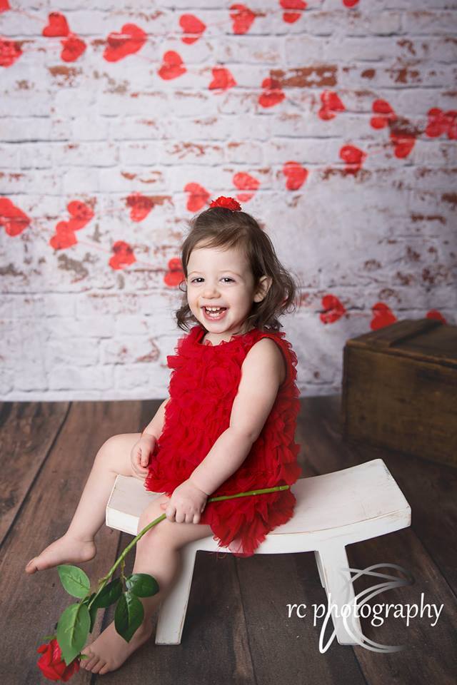 Katebackdrop£ºKate white brick wall with red hearts Valentine's Day Backdrop for Photography designed by Jerry_Sina