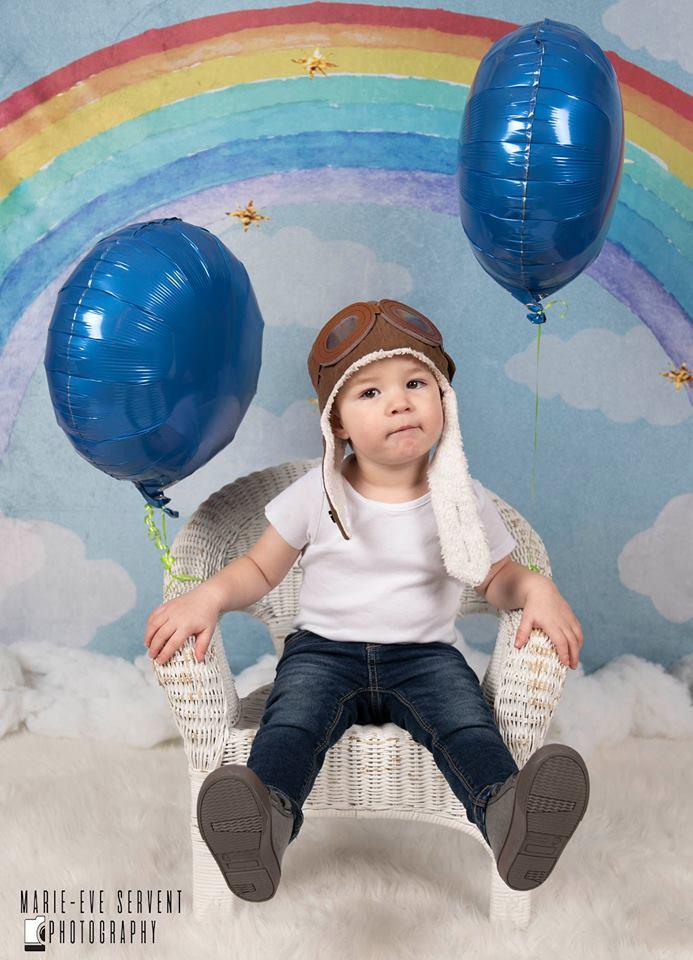 Kate Nuages Rêve Arc-en-ciel Ciel Enfants Toile de fond pour la photograpihe - Kate Backdrop FR