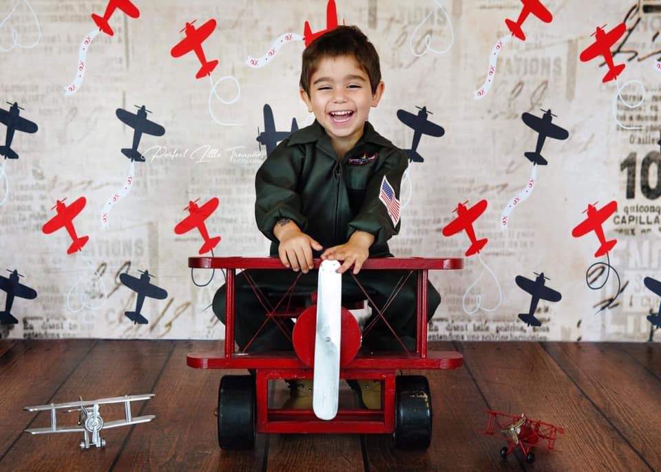 Katebackdrop£ºKate Retro Planes Valentines Backdrop for Photography designed by Jerry_Sina