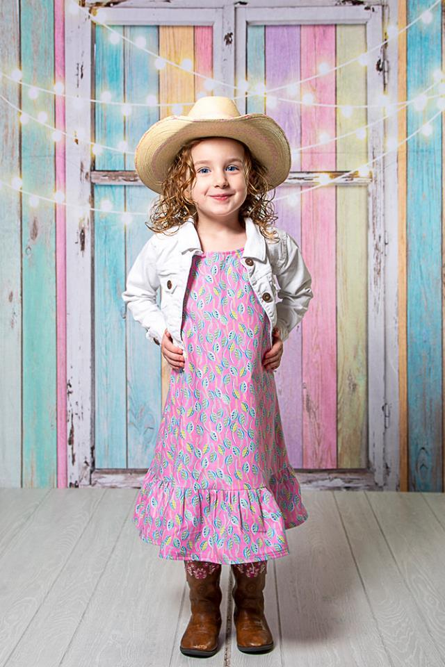 Katebackdrop£ºKate Birthday Baby Colorful Wood Wall with Window Easter Backdrop for Children Designed by JFCC