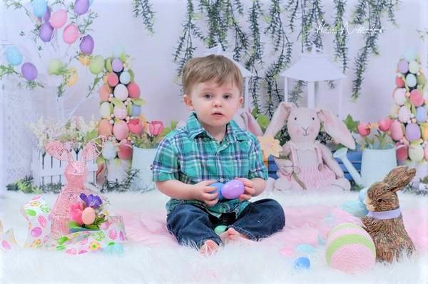 Katebackdrop£ºKate Easter with Rabbits Floral Backdrop for Photography