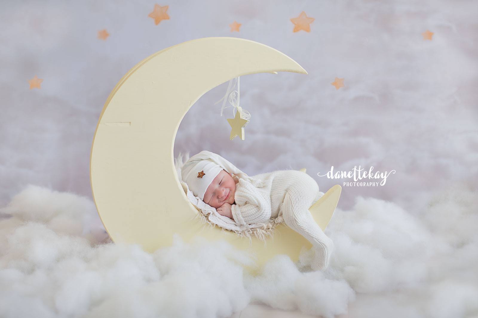 Kate Ciel Nuage Blanc Étoiles Bébé Toile de fond conçu par Jerry_Sina - Kate Backdrop FR