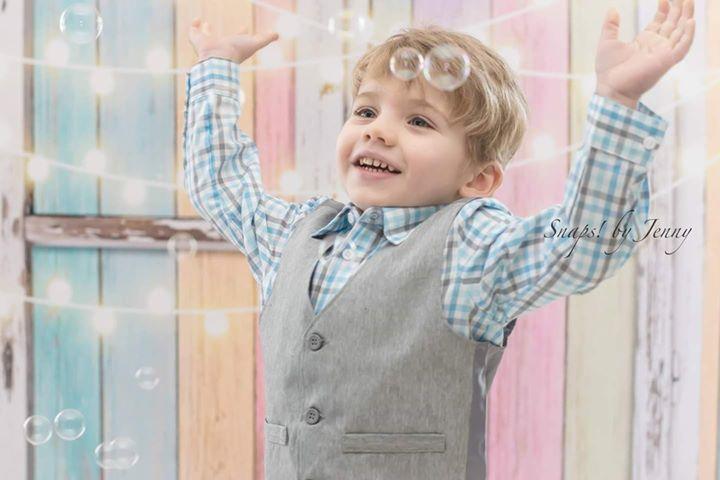 Katebackdrop£ºKate Birthday Baby Colorful Wood Wall with Window Easter Backdrop for Children Designed by JFCC