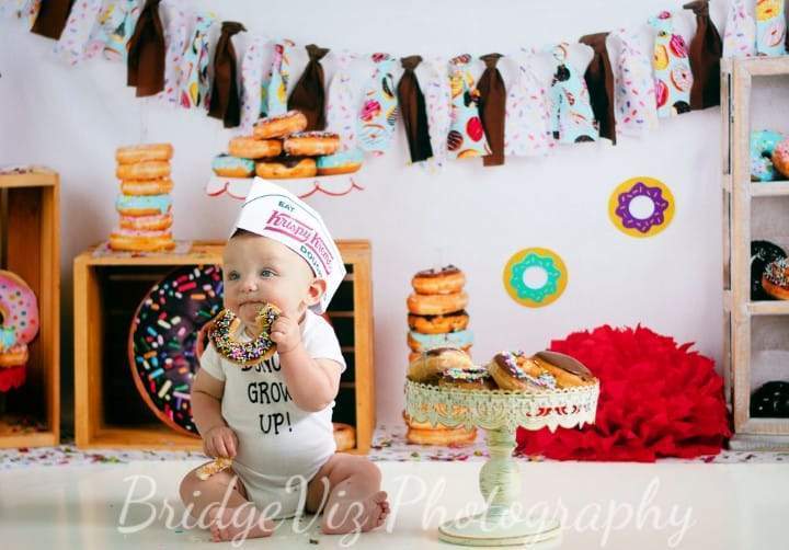 Kate Bannière Beignets au chocolat Enfant Toile de fond pour la photographie - Kate Backdrop FR