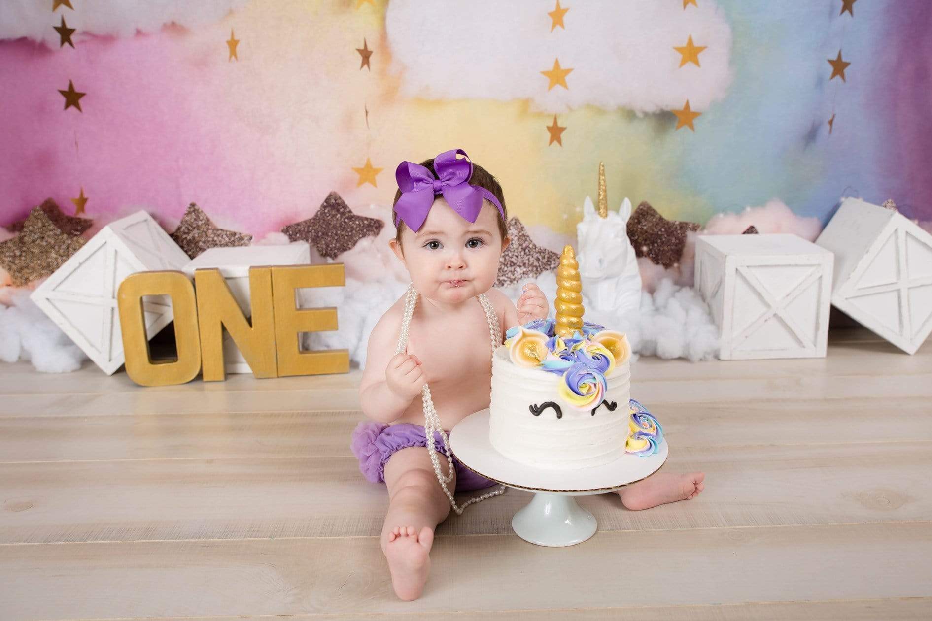 Katebackdrop£ºKate Fantasy Background with Clouds Stars Children Backdrop for Photography Designed by Megan Leigh Photography