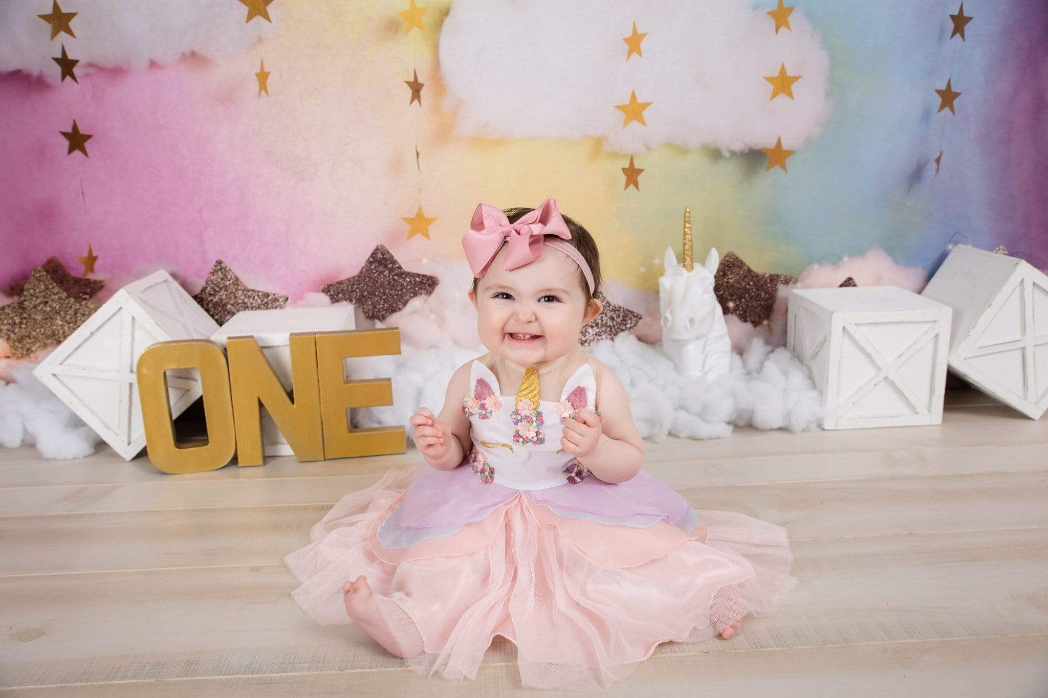 Katebackdrop£ºKate Fantasy Background with Clouds Stars Children Backdrop for Photography Designed by Megan Leigh Photography