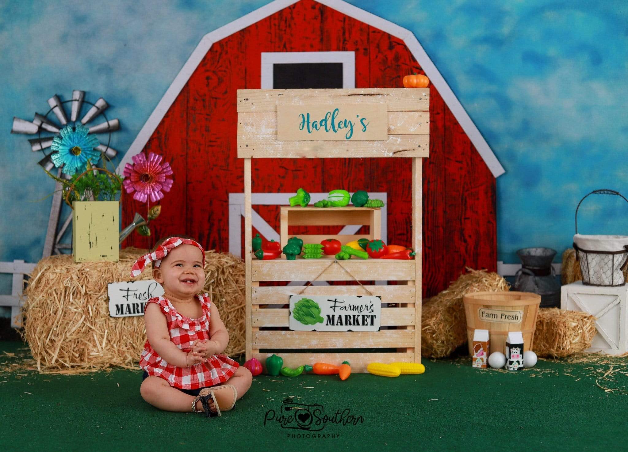 Katebackdrop£ºKate Barnyard Fun Children Summer Backdrops Designed by Arica Kirby