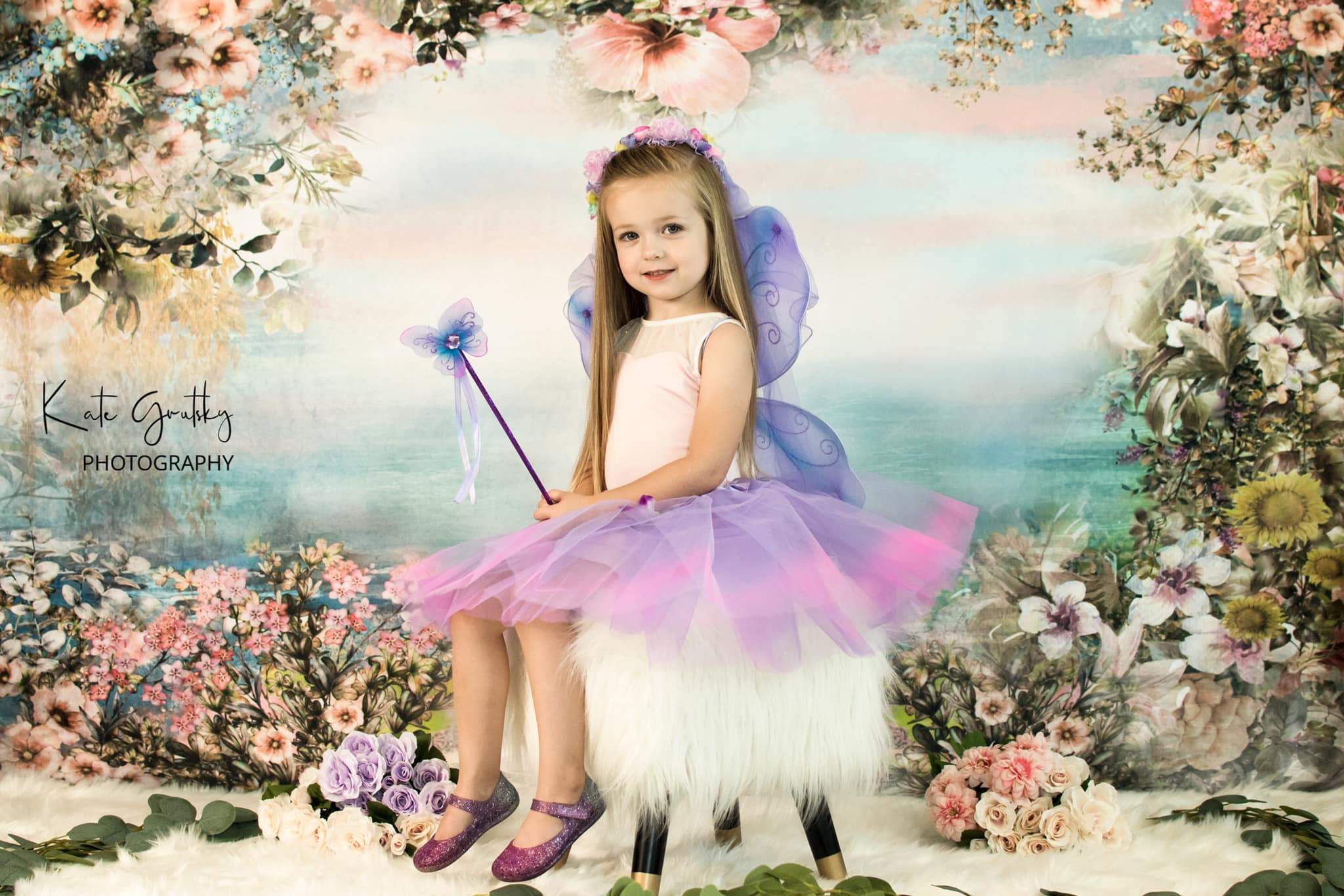 Katebackdrop£ºKate Vintage Flowers Bokeh Smog Backdrop for Photography Designed by JFCC