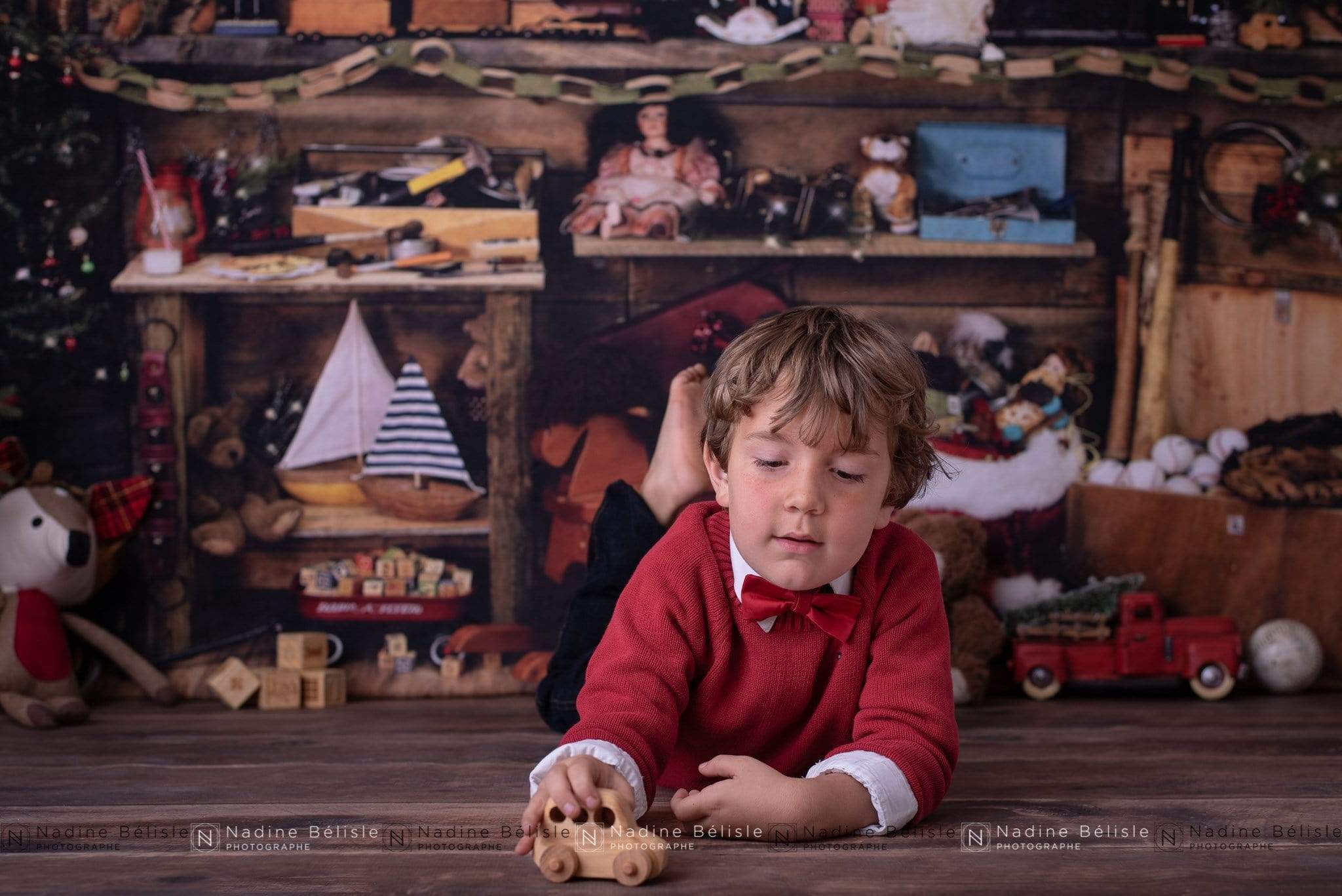 Katebackdrop£ºKate Christmas Santas Workshop Backdrop designed by Arica Kirby