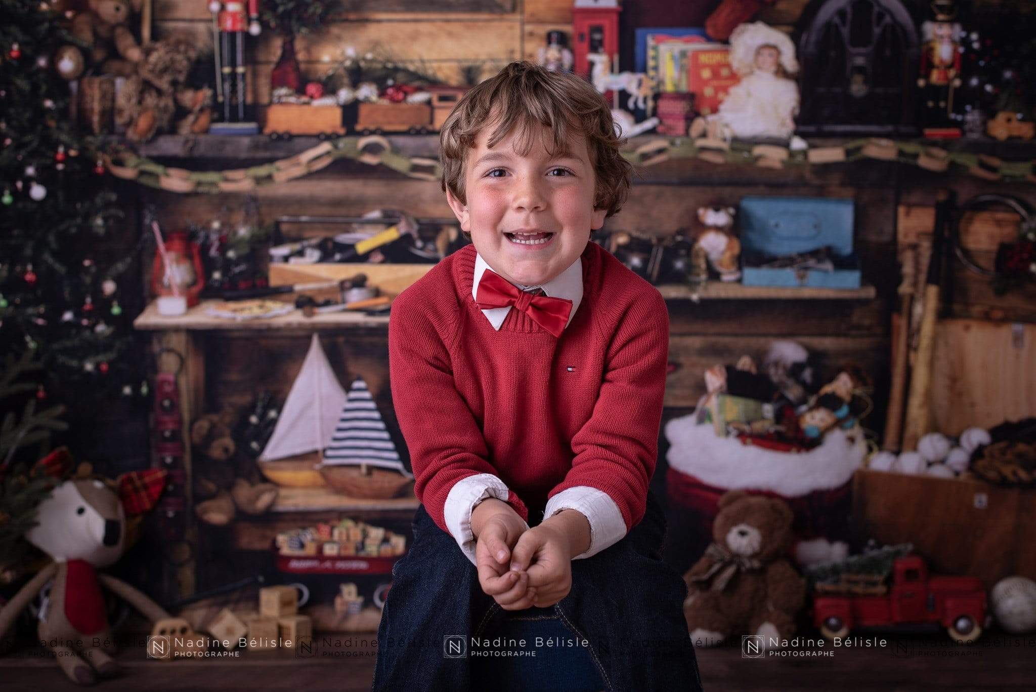 Katebackdrop£ºKate Christmas Santas Workshop Backdrop designed by Arica Kirby