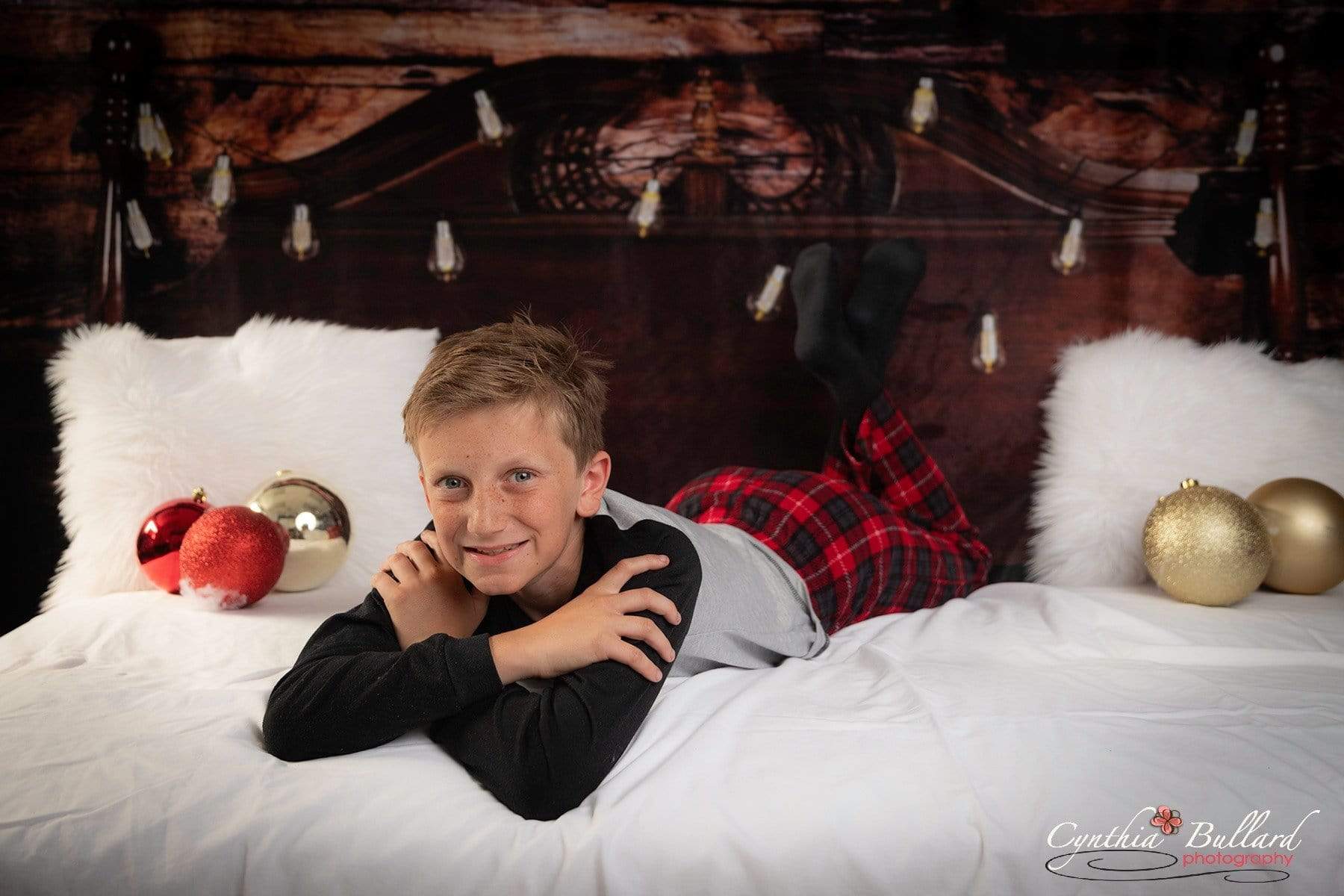 Katebackdrop£ºKate Christmas Wood Wall Headboard Backdrop designed by Arica Kirby