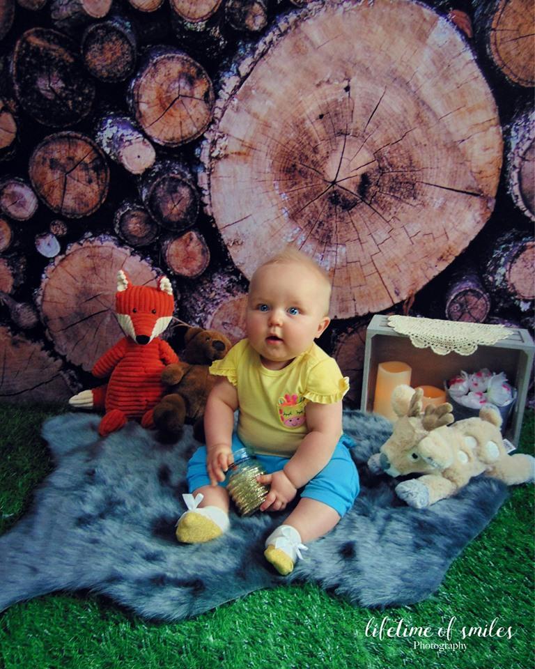 Katebackdrop£ºKate Autumn Wooden Pile Backdrop for Photography Designed By Moements Photography