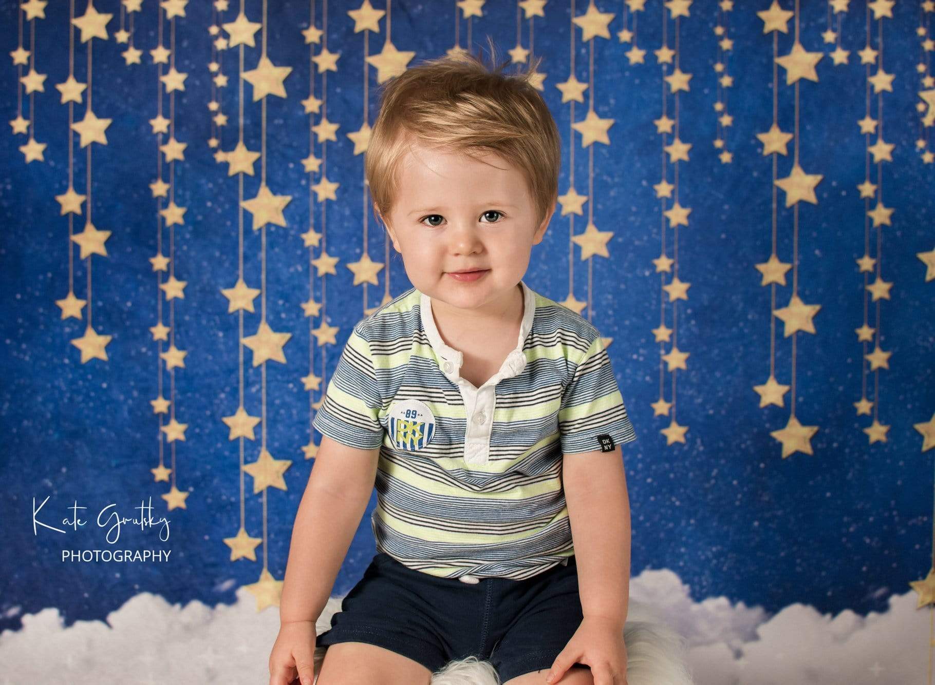 Katebackdrop£ºKate Night Sky with Bling Stars and Clouds Children Backdrop for Photography Designed by JFCC