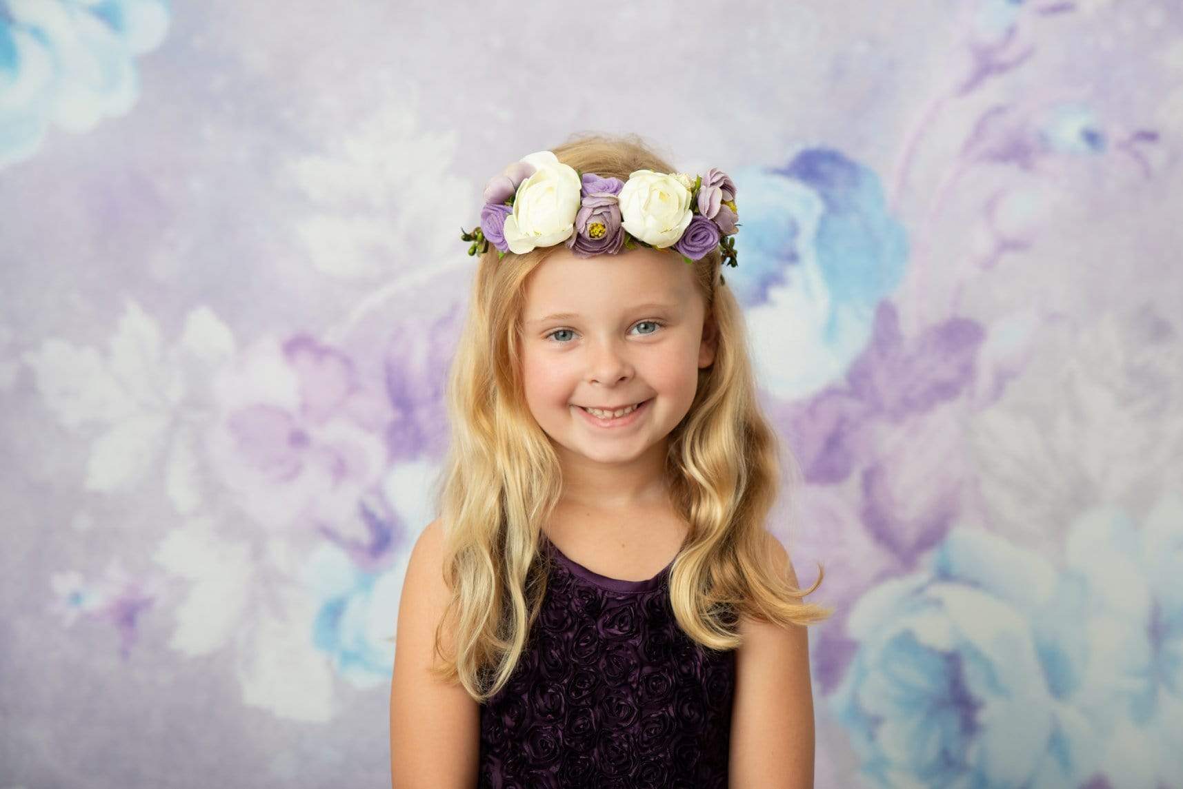 Kate Rétro Flou Bokeh Fleurs Violet Toile de fond conçue par JFCC - Kate Backdrop FR