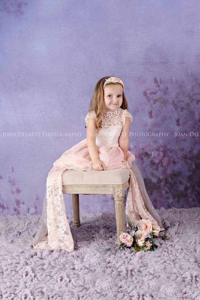 Katebackdrop£ºKate Abstract Medium Purple with Flowers Backdrop for Photography Designed By Jerry_Sina