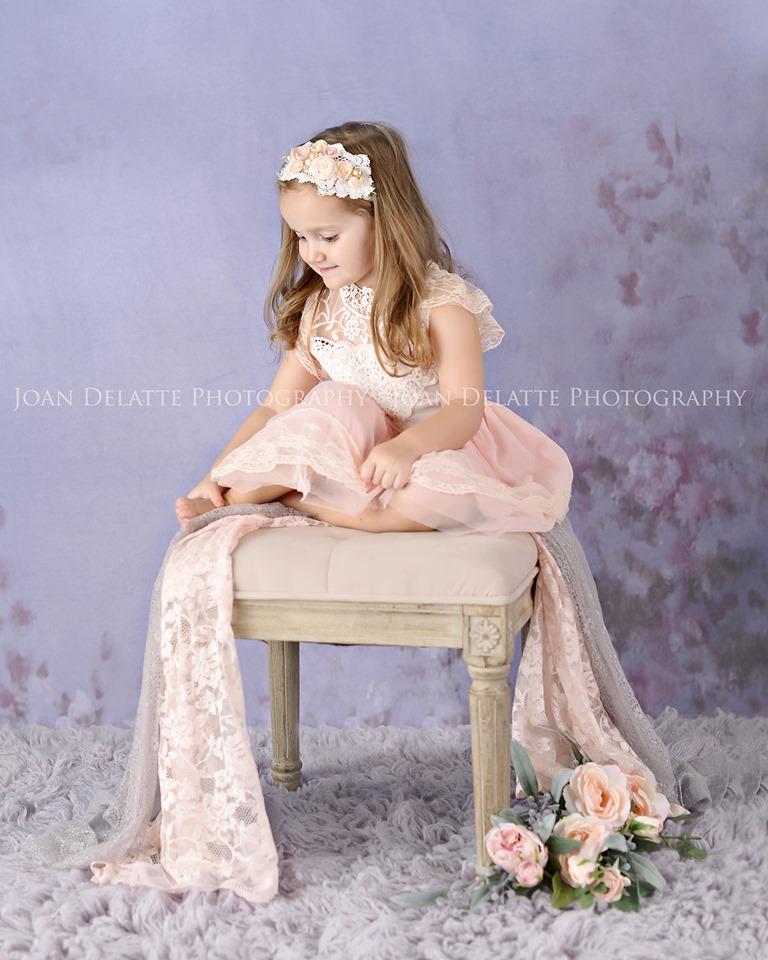 Katebackdrop£ºKate Abstract Medium Purple with Flowers Backdrop for Photography Designed By Jerry_Sina