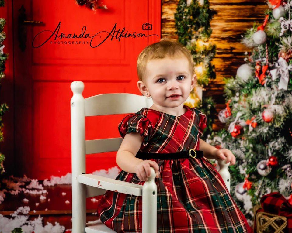 Katebackdrop£ºKate Christmas Trees Red Door Backdrops for Photography
