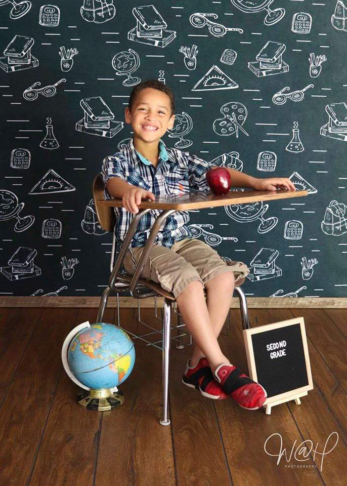 Katebackdrop£ºKate Green Board for Children School Backdrop for Photography Designed by Marina Smith
