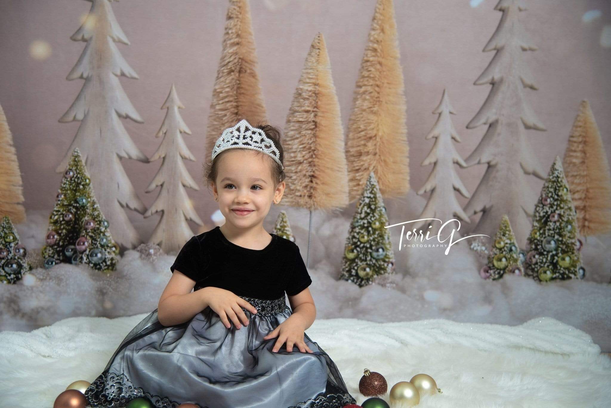 Kate Arbres de Noël Élégant Paillettes Toile de fond conçue par Mandy Ringe Photography - Kate Backdrop FR