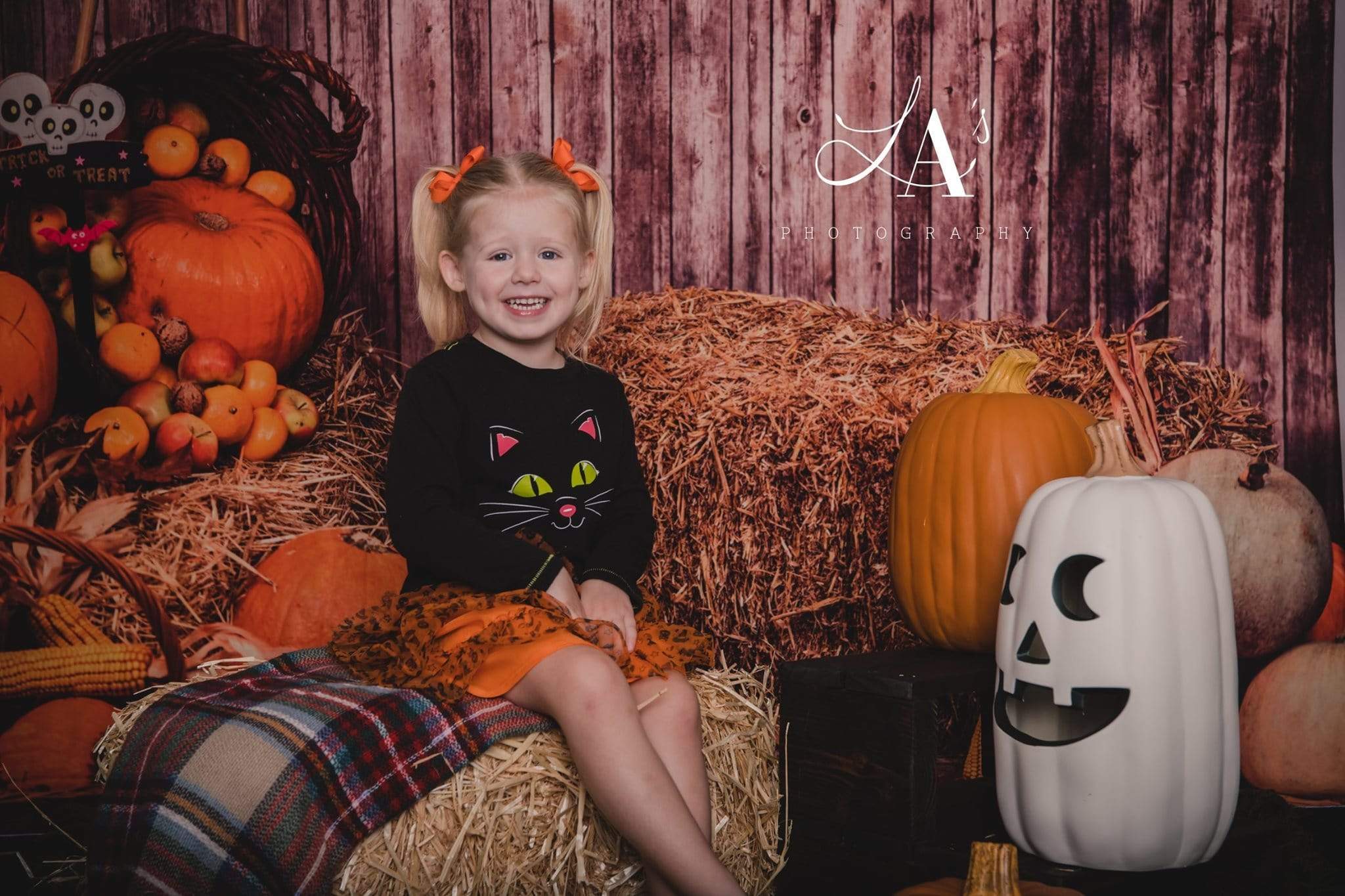 Katebackdrop£ºKate Halloween Fall Pumpkin Grass Pile Farm Backdrop Photography