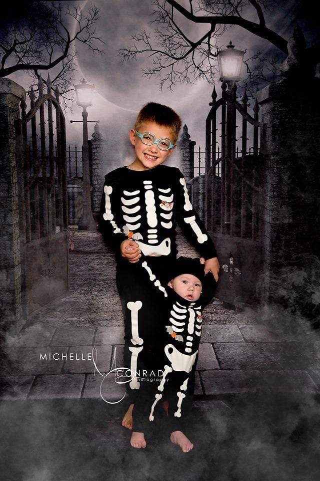 Katebackdrop鎷㈡綖Kate Halloween fabric Backdrop for photography Haunted house