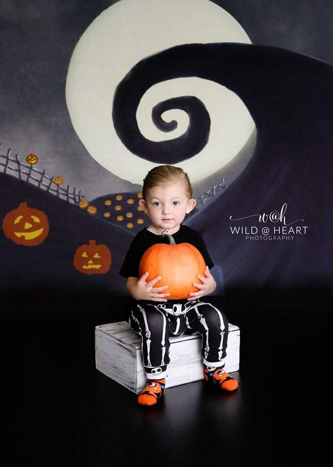 Katebackdrop£ºKate Halloween Pumpkin Garden Backdrop for Photography Designed By Leann West