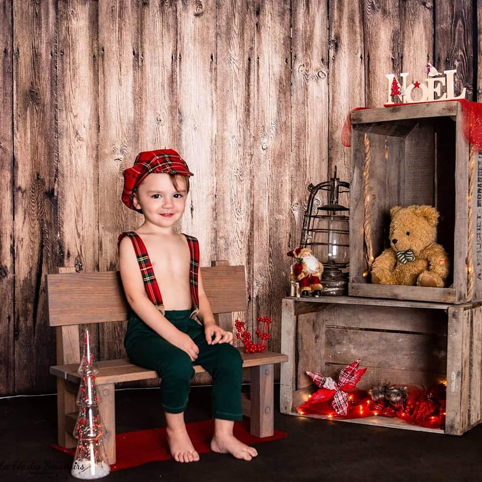 Kate Murale Bois Brun Foncé Rétro Sol Toile de fond pour la photographie - Kate Backdrop FR