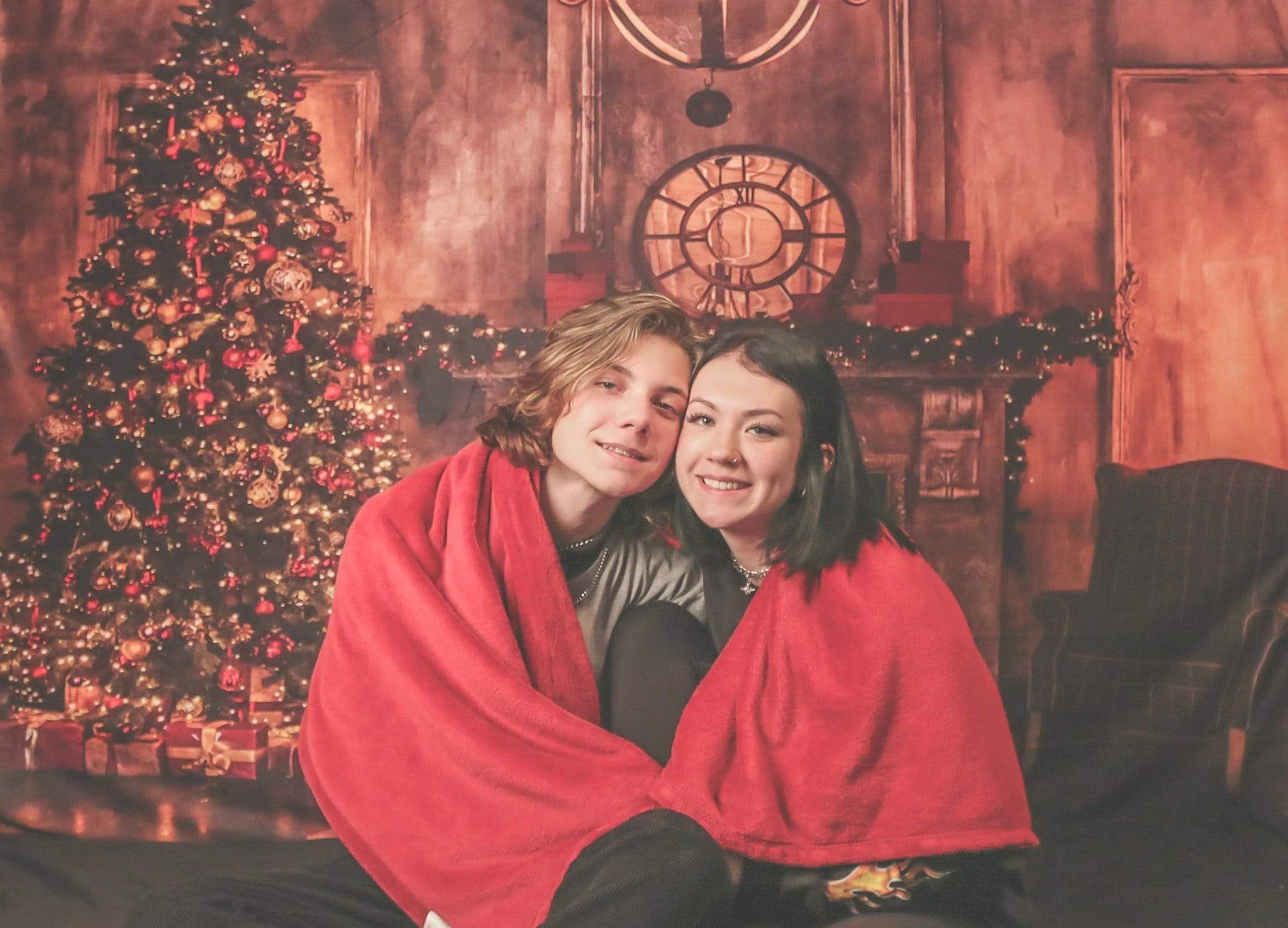 Katebackdrop£ºKate Christmas Trees Dark Room Backdrop Designed By Jerry_Sina