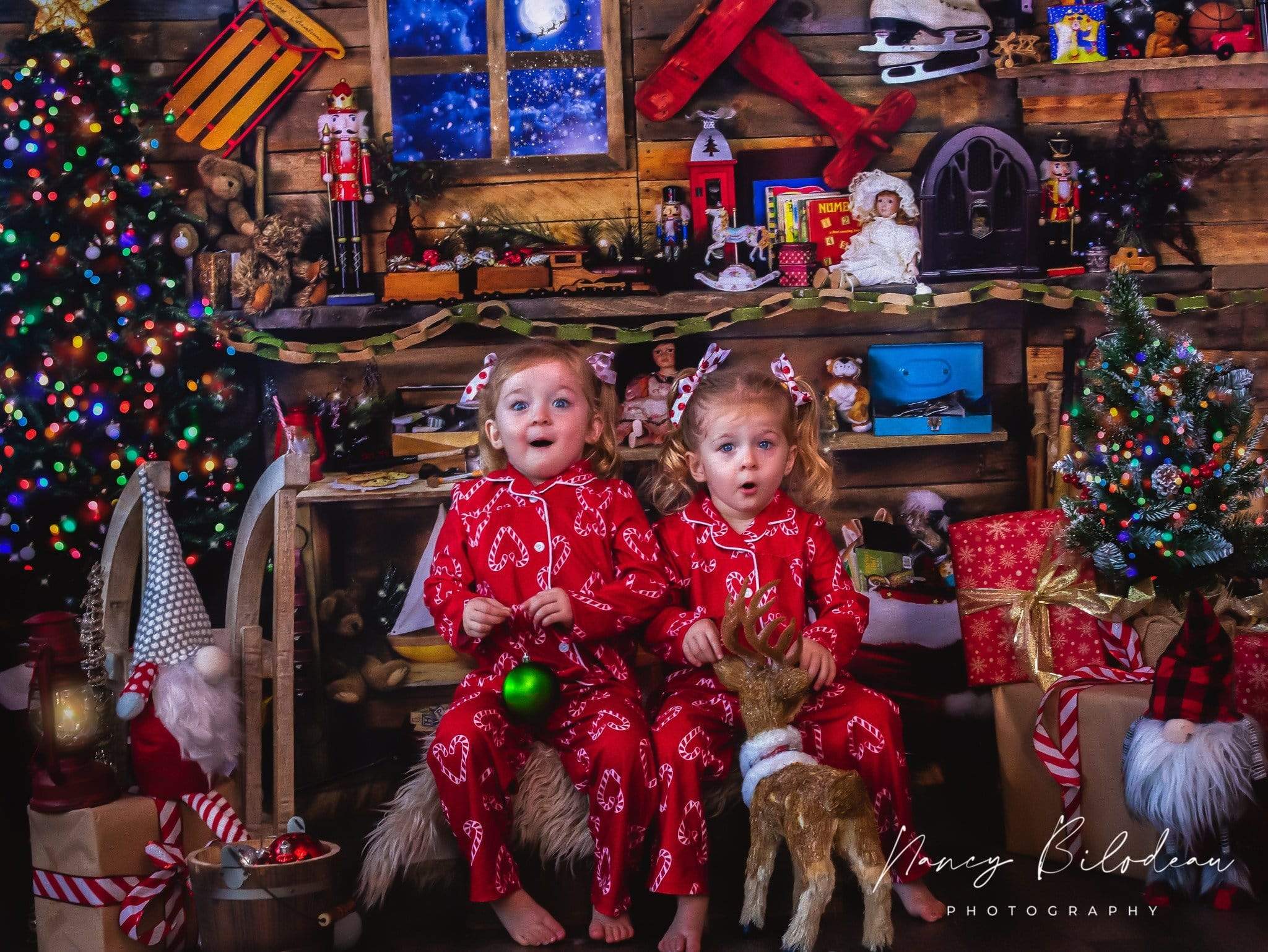 Katebackdrop£ºKate Christmas Santas Workshop Backdrop designed by Arica Kirby