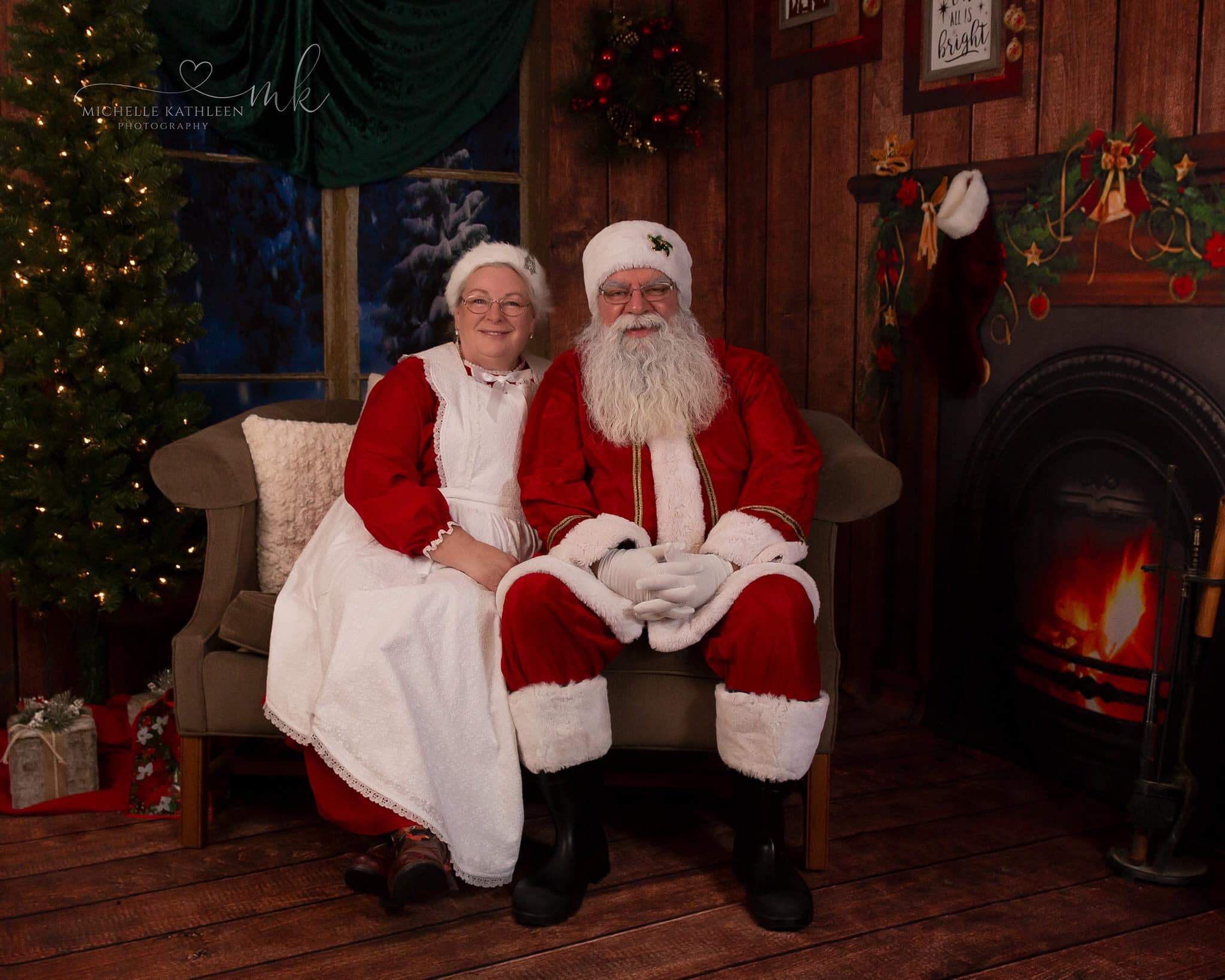 Kate Bois Brun foncé Fenêtre Noël Ensemble de chambre (8pix8pi&10pix8pi&8pix10pi) - Kate Backdrop FR