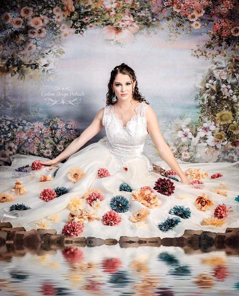 Katebackdrop£ºKate Vintage Flowers Bokeh Smog Backdrop for Photography Designed by JFCC